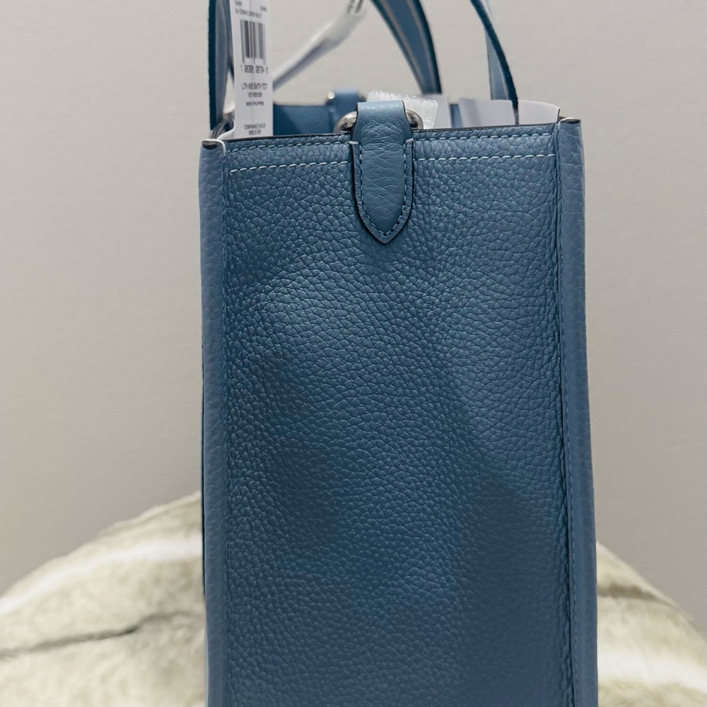 Coach Light Blue Tote with Logo Straps - Picture 2 of 4